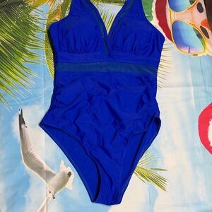 Elegant Blue Women's One Piece Swimsuit new without tags